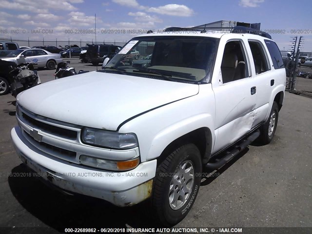 1GNEK13T85R263505 - 2005 CHEVROLET TAHOE K1500 WHITE photo 6