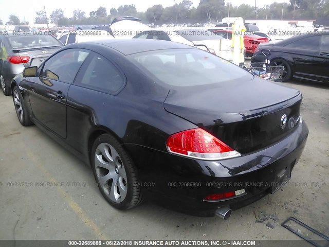 WBAEH73474B215078 - 2004 BMW 645 CI AUTOMATIC BLACK photo 3