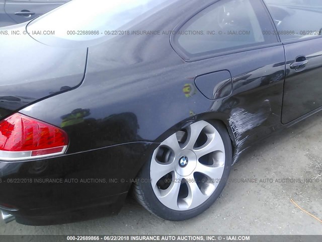 WBAEH73474B215078 - 2004 BMW 645 CI AUTOMATIC BLACK photo 6