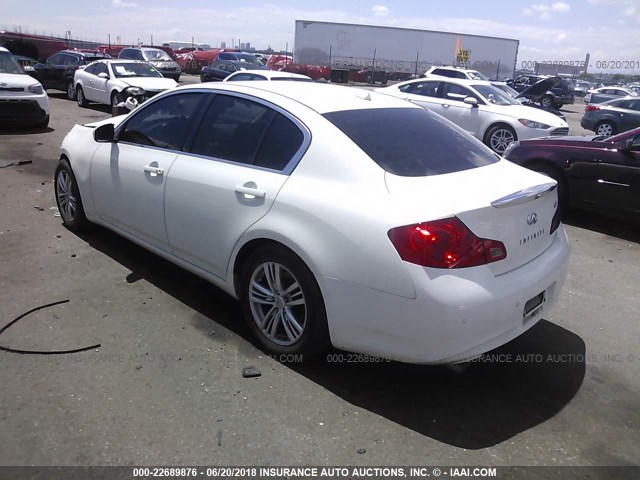 JN1CV6AP2DM300556 - 2013 INFINITI G37 JOURNEY/SPORT WHITE photo 3