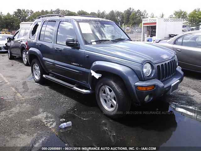 1J4GL58K62W173587 - 2002 JEEP LIBERTY LIMITED BLUE photo 1