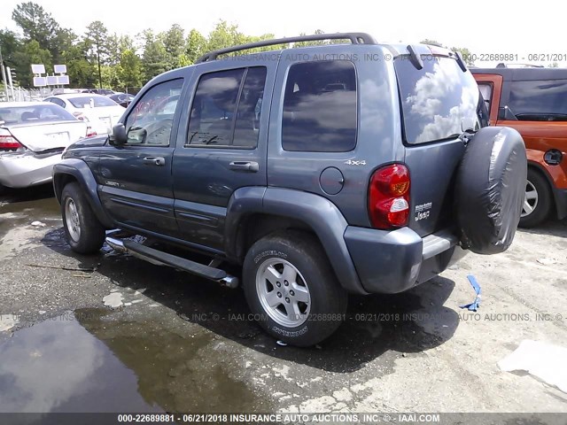 1J4GL58K62W173587 - 2002 JEEP LIBERTY LIMITED BLUE photo 3