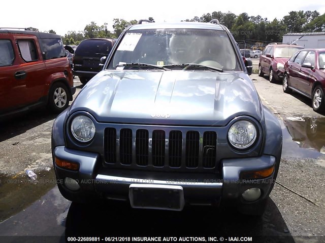 1J4GL58K62W173587 - 2002 JEEP LIBERTY LIMITED BLUE photo 6