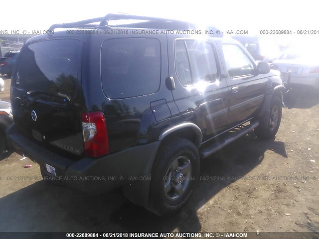 5N1ED28Y13C640975 - 2003 NISSAN XTERRA XE/SE BLACK photo 4