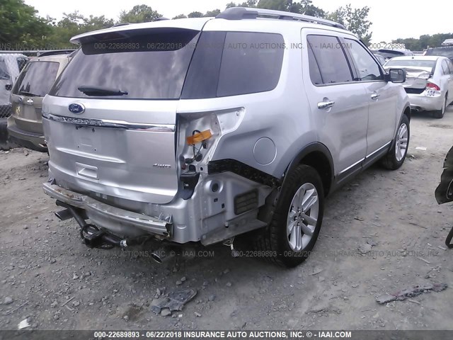 1FMHK8D83BGA86924 - 2011 FORD EXPLORER XLT SILVER photo 4