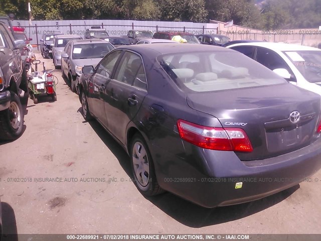 4T1BE46K78U786843 - 2008 TOYOTA CAMRY CE/LE/XLE/SE GRAY photo 3