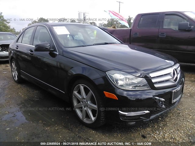 WDDGF5HB5DA850518 - 2013 MERCEDES-BENZ C 350 BLACK photo 1