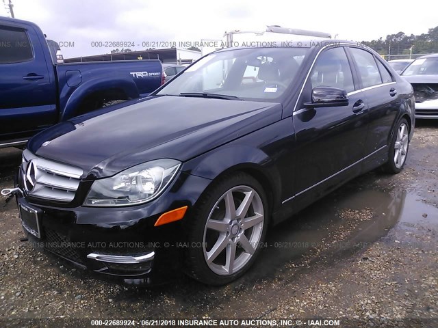 WDDGF5HB5DA850518 - 2013 MERCEDES-BENZ C 350 BLACK photo 2