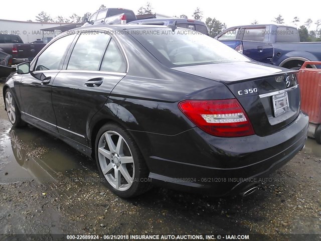 WDDGF5HB5DA850518 - 2013 MERCEDES-BENZ C 350 BLACK photo 3