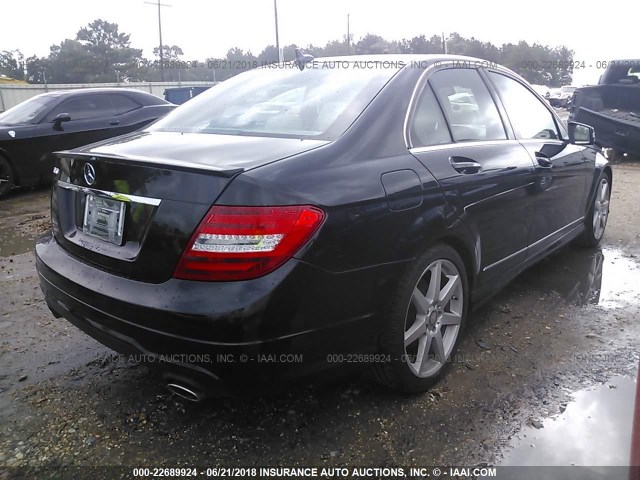 WDDGF5HB5DA850518 - 2013 MERCEDES-BENZ C 350 BLACK photo 4