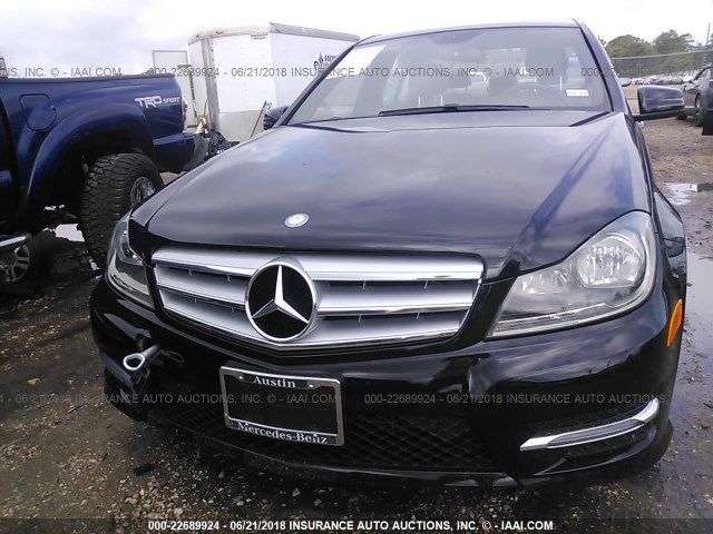 WDDGF5HB5DA850518 - 2013 MERCEDES-BENZ C 350 BLACK photo 6