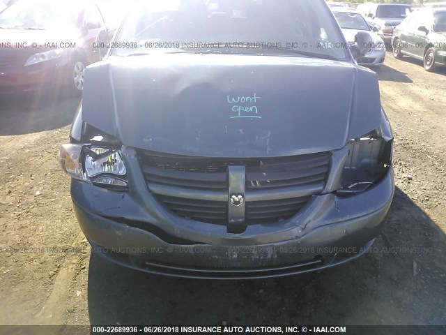 1D4GP45R37B109689 - 2007 DODGE CARAVAN SXT GREEN photo 6