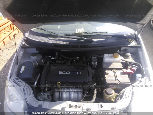 KL1TD5DE1BB216832 - 2011 CHEVROLET AVEO LS/LT 银色 照片 10