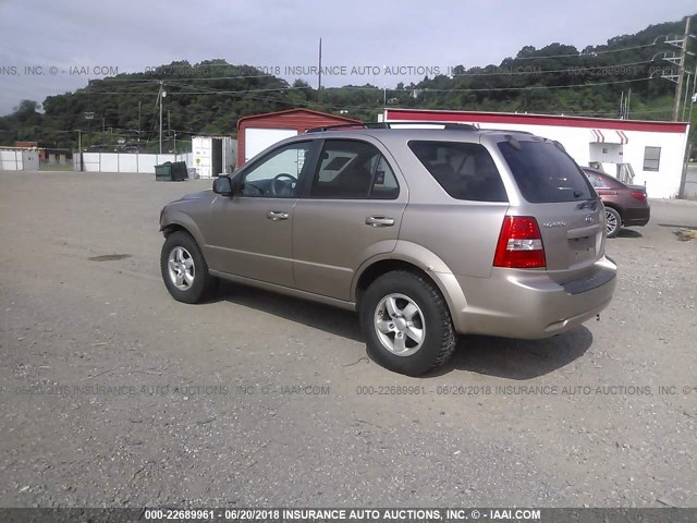 KNDJC735695870766 - 2009 KIA SORENTO LX/EX Champagne photo 3