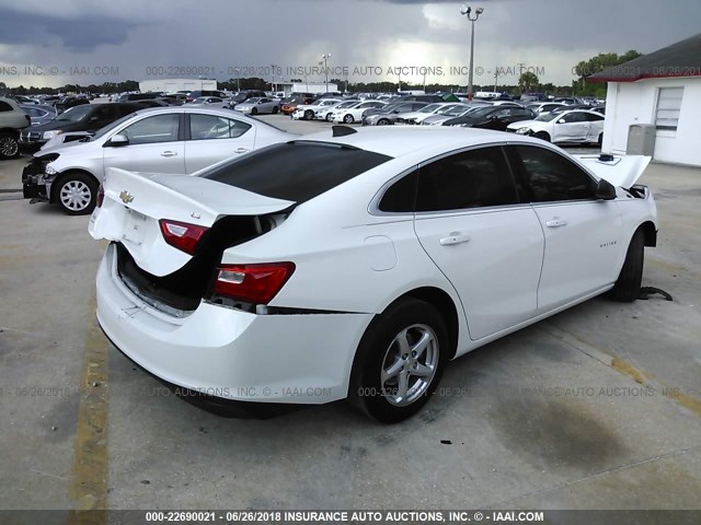 1G1ZB5ST0GF197323 - 2016 CHEVROLET MALIBU LS თეთრი ფოტო 4