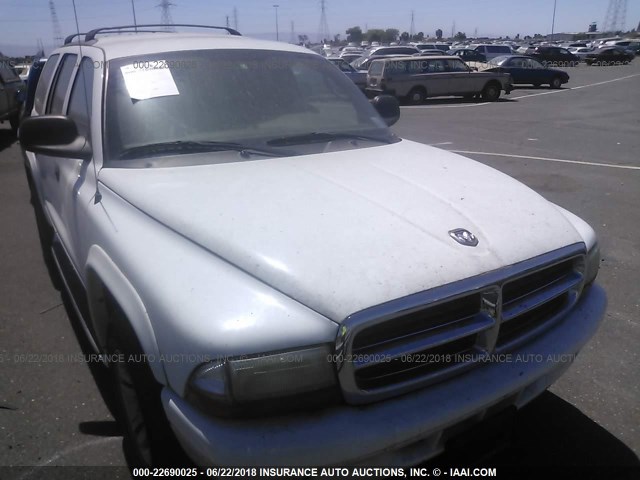 1D4HR58NX3F556620 - 2003 DODGE DURANGO SLT PLUS WHITE photo 1