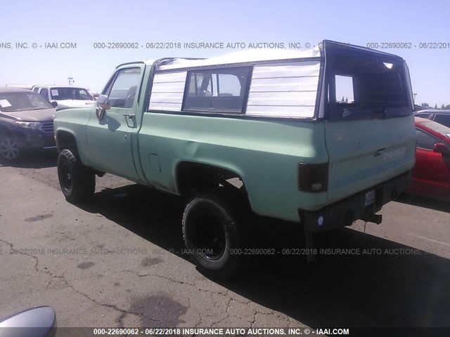 1GCEK14N0GJ177583 - 1986 CHEVROLET K10 GREEN photo 3