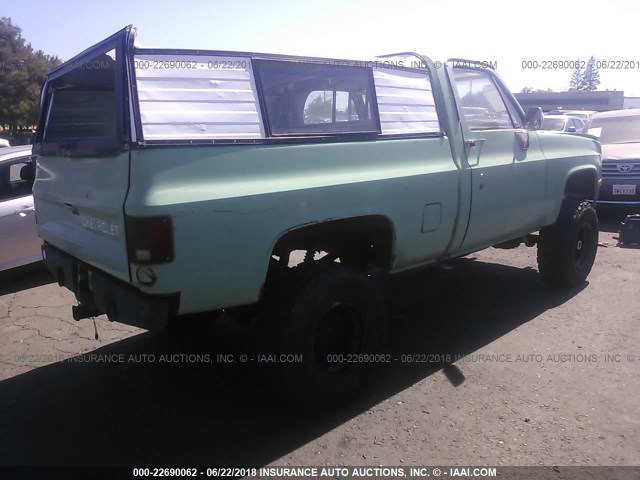 1GCEK14N0GJ177583 - 1986 CHEVROLET K10 GREEN photo 4