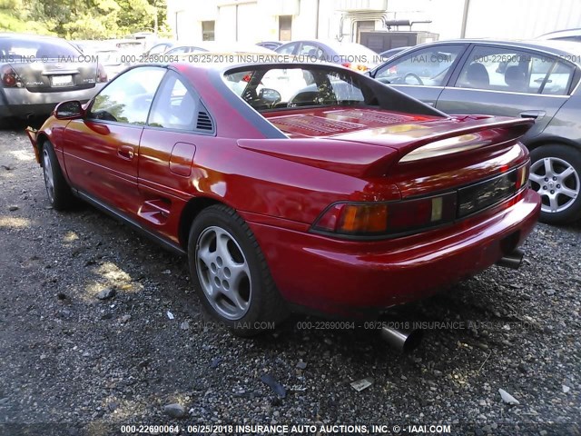 JT2SW21N1M0004666 - 1991 TOYOTA MR2 SPORT ROOF RED photo 3