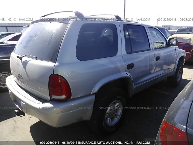 1B4HS28Z2WF181150 - 1998 DODGE DURANGO SILVER photo 4