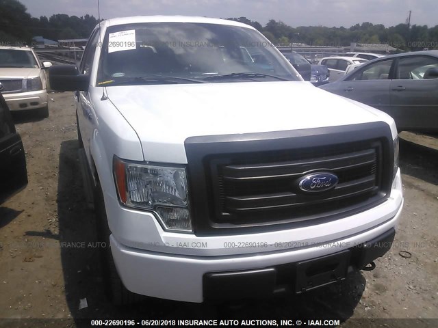 1FTEX1EM5EKE92524 - 2014 FORD F150 SUPER CAB WHITE photo 6