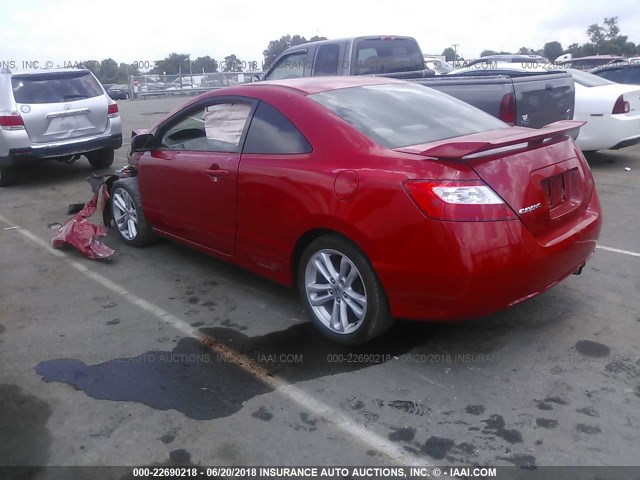 2HGFG21566H705760 - 2006 HONDA CIVIC SI RED photo 3