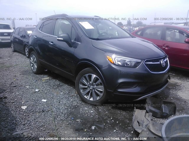 KL4CJASB2HB075274 - 2017 BUICK ENCORE PREFERRED GRAY photo 1