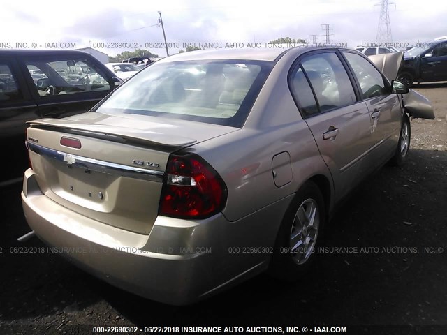 1G1ZT54805F134161 - 2005 CHEVROLET MALIBU LS ოქროსფერი ფოტო 4