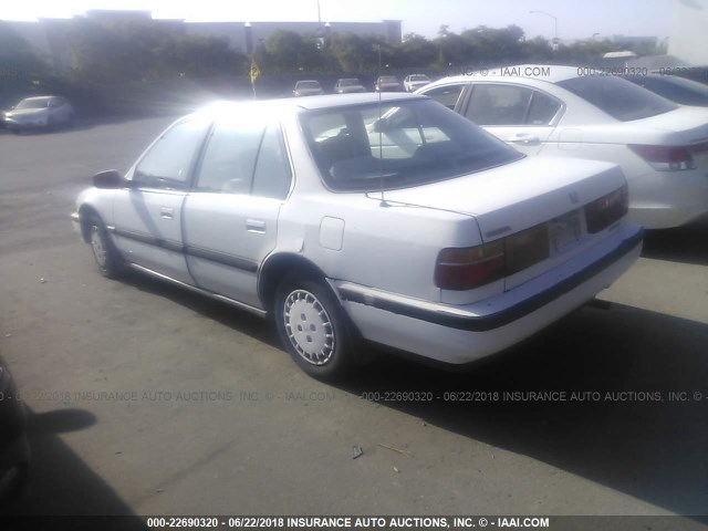 1HGCB7653MA203419 - 1991 HONDA ACCORD LX/EX WHITE photo 3