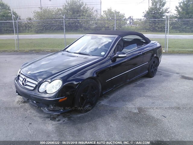 WDBTK56F58T095342 - 2008 MERCEDES-BENZ CLK 350 BLACK photo 2