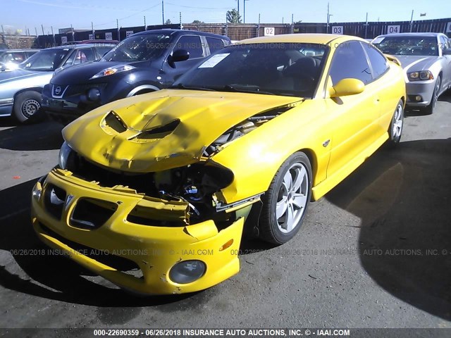 6G2VX12G14L210524 - 2004 PONTIAC GTO YELLOW photo 2