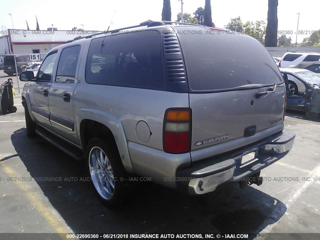 3GNEC16T21G167811 - 2001 CHEVROLET SUBURBAN C1500 GRAY photo 3