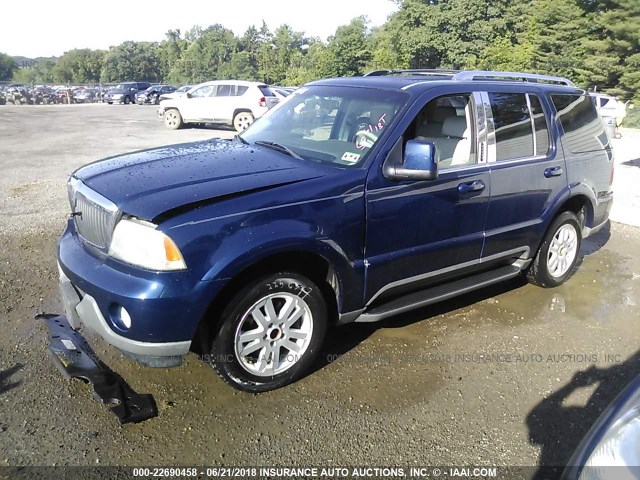 5LMEU68H14ZJ07947 - 2004 LINCOLN AVIATOR 蓝色 照片 2