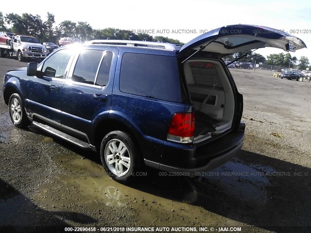 5LMEU68H14ZJ07947 - 2004 LINCOLN AVIATOR 蓝色 照片 3