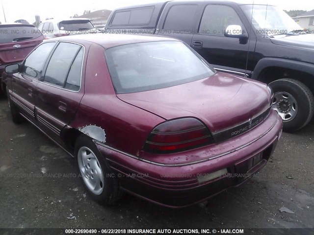 1G2NE54NXPC729226 - 1993 PONTIAC GRAND AM SE MAROON photo 3