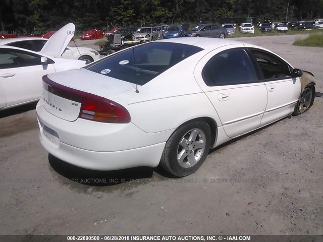 2B3HD46R44H629638 - 2004 DODGE INTREPID SE WHITE photo 4