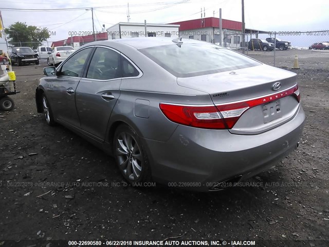 KMHFG4JG6DA250749 - 2013 HYUNDAI AZERA SILVER photo 3