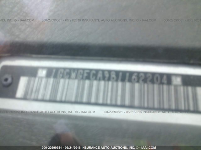 1GCWGFCA9B1162204 - 2011 CHEVROLET EXPRESS G2500  WHITE photo 9