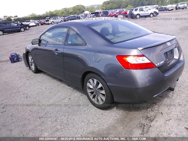 2HGFG12969H509544 - 2009 HONDA CIVIC EXL GRAY photo 3