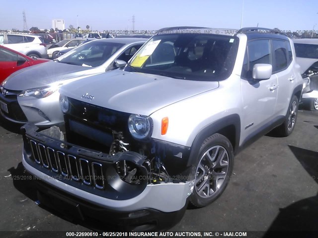 ZACCJABT5FPC40185 - 2015 JEEP RENEGADE LATITUDE SILVER photo 2