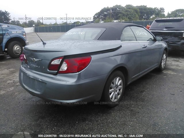 1C3LC45K88N627277 - 2008 CHRYSLER SEBRING GRAY photo 4