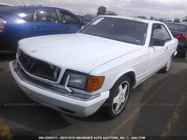 WDBCA45E5KA450583 - 1989 MERCEDES-BENZ 560 SEC WHITE photo 2