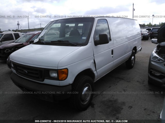 1FTNS24LX5HA34214 - 2005 FORD ECONOLINE E250 VAN WHITE photo 2