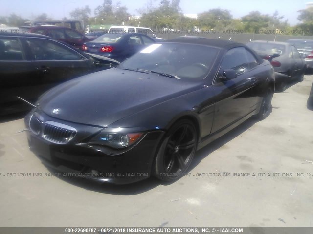 WBAEK13416CN76155 - 2006 BMW 650 I BLACK photo 2