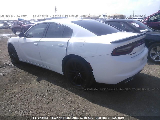 2C3CDXCT9GH228007 - 2016 DODGE CHARGER R/T WHITE photo 3