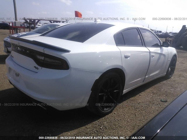 2C3CDXCT9GH228007 - 2016 DODGE CHARGER R/T WHITE photo 4