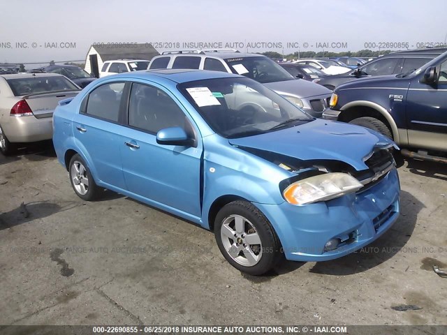 KL1TD56667B142546 - 2007 CHEVROLET AVEO LS BLUE photo 1