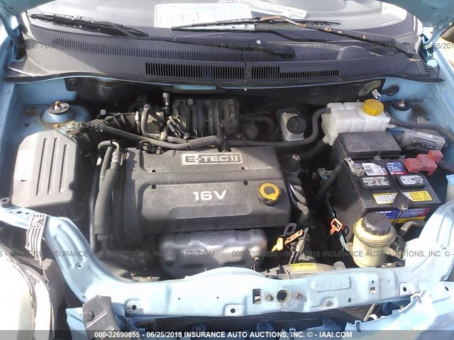 KL1TD56667B142546 - 2007 CHEVROLET AVEO LS BLUE photo 10