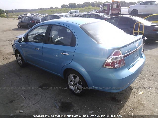 KL1TD56667B142546 - 2007 CHEVROLET AVEO LS BLUE photo 3