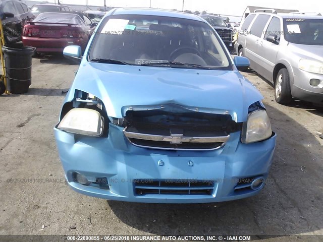 KL1TD56667B142546 - 2007 CHEVROLET AVEO LS BLUE photo 6